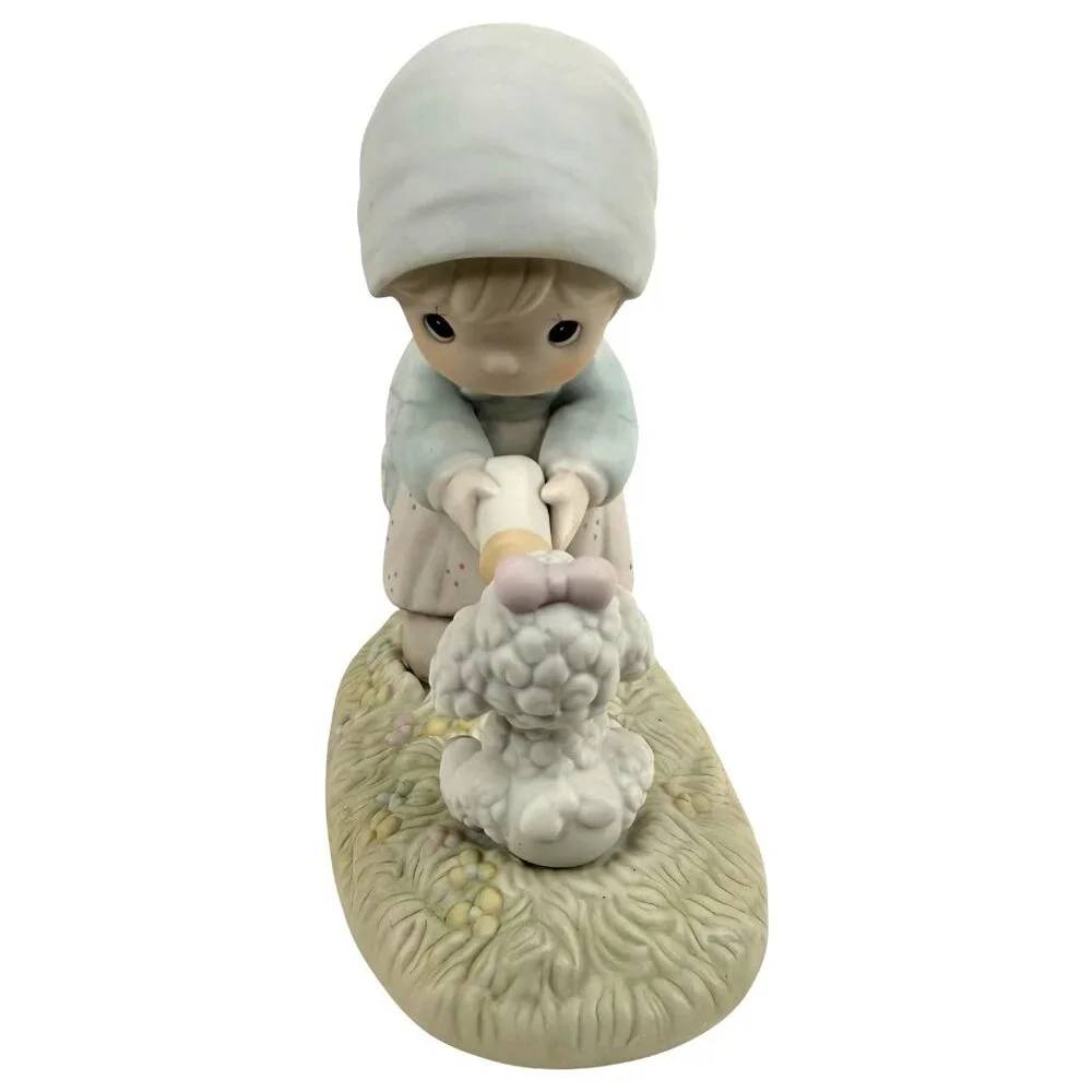 1987 Precious Moments Feed My Sheep Members Only‎ Figurine W/ Original Box & Tag